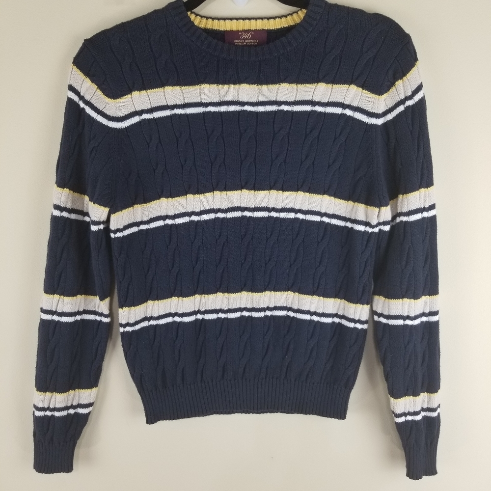 346 Brooks Brothers Supima Cable Knit Sweater M